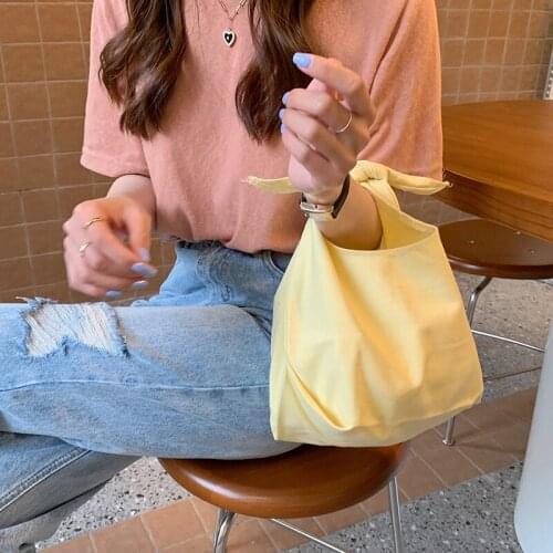 Japanese Lunch Bag For Women Cute Solid Thermal Insulated Lunch Box Tote Girls Breakfast Food Box Portable Picnic Travel WY120