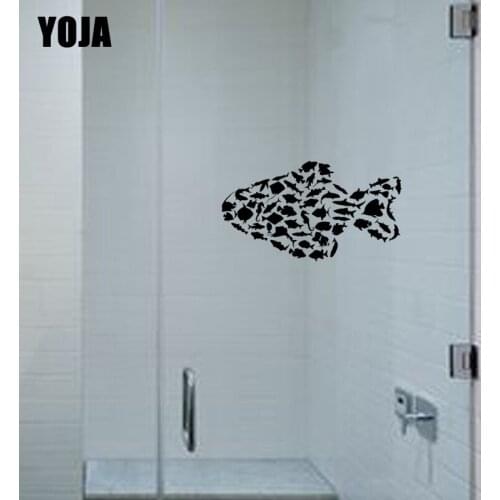YOJA 15x27.2CM Home Creative Fish Decorative Wall Sticker Bathroom Shower Decal G2-0414