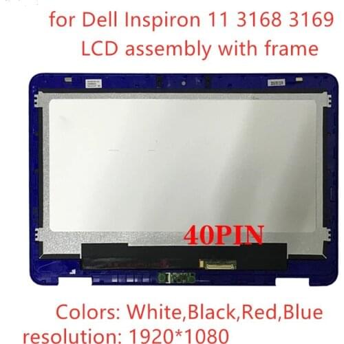 11.6" inch LCD Touch Digitizer Screen Assembly replacement for Dell Inspiron 11 3168 3169 LCD Display B116XTB01.0 1366*768