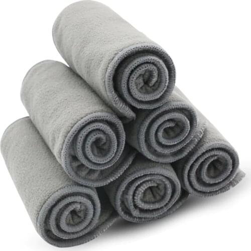 Elinfant 10 / Pcs Baby Nappies Reusable Diaper Inserts 2 + 2 Layers Bamboo Charcoal Cloth Diaper 35 * 13.5cm for Baby