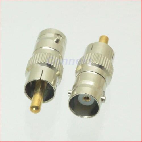 10pcs/lot BNC female jack to RCA male plug center TV RF adapter connector