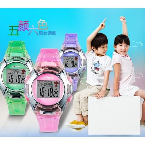 100pcs/lot 99329 Student Digital Watch Cute Rubber Watch Sport Lovely Watch Fashion Dress Watch 6 Colors For Option