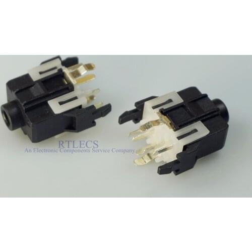 1000pcs Phone Jack 3.5mm 9 pin stereo audio socket for 3 poles earphone plug through hole DC30V 0.5A