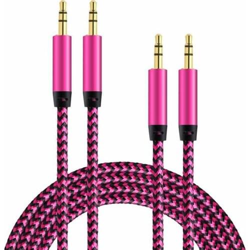 3.5mm Audio Cable Stereo Auxiliary AUX Male to Male Braid Cable for Car Home Stereo Headphone Speaker 3.5 Jack