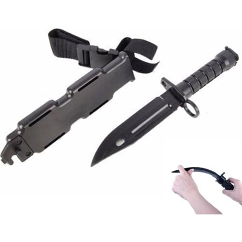 Safe 1: 1 Rubber Knife Military Training Enthusiasts CS Cosplay Toy Sword First Blood Props Dagger Model