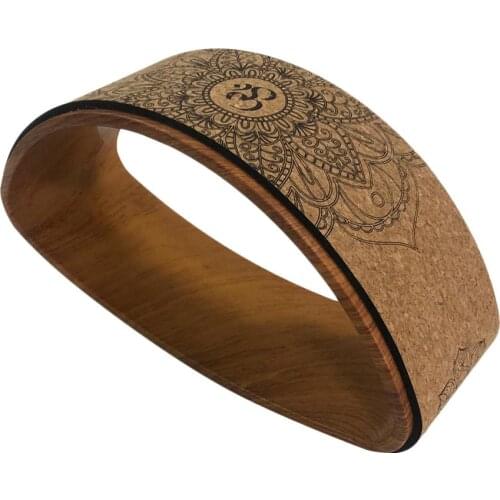 Yoga Wheel Bent Back Stretch Natural Cork Yoga Wheel Cork Solid Fitness Wheel Pilates Ring Sturdy Wheel Yoga Training