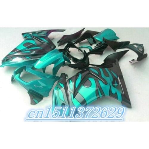 Dor-green black Fairing for blue KAWASAKI Ninja ZX-250R 2008-2012 ZX 250R 08 09 10 11 12 2008 2009 2010 2011 2012 D injection