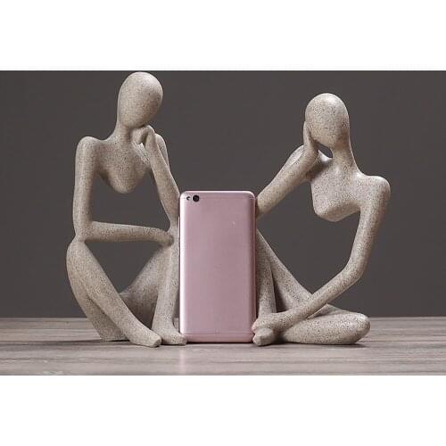 Forgetive Resin Statues Creative Abstract Thinker People Sculptures Miniature Figurines Craft Office Home Decoration accessories