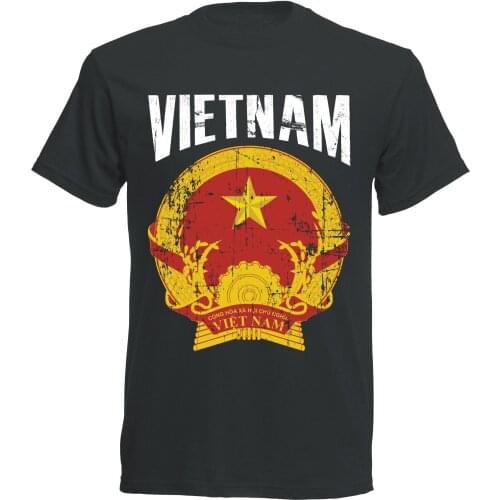 T Shirt Cotton Men Short Sleeve Hot Summer Sale Vietnam T-Shirt Vintage Destroy Mens Footballer Fashion Classic
