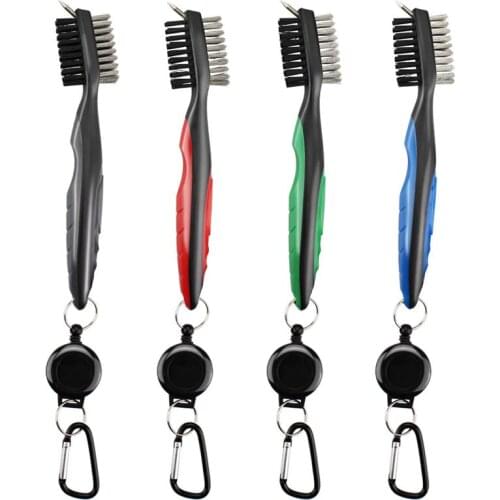 Golf Club Brush Golf Groove Cleaning Brush 2 Sided Golf Putter Wedge Ball Groove Cleaner Kit Cleaning Tool Gof Accessories#307