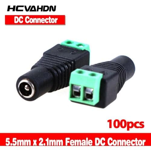 HCVAHDN 100Pcs/ lot Mini Coax CAT5 To Camera CCTV BNC UTP Video Balun Connector Adapter BNC Plug For CCTV System