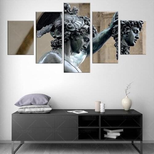 HD Printed painting Premium Quality Canvas Printed Wall Art Poster 5 Pieces Perseus Medusa Slayer Canvas Home Decor frame