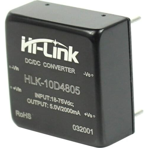 2 PCS HLK-10D4805 48V to 5V2A10W DC Isolated Power Module DCDC 4: 1 Wide Woltage Input Converter