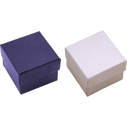 Square Jewelry Box w/ Sponge Necklace Gemstone Paper Boxes Gift Box