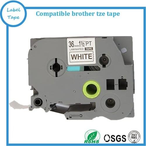 36mm TZe Laminated Tape For Brother P-touch Printer Label Maker Tape Tze261 Tze-261 Black and White tze 261 Tz261