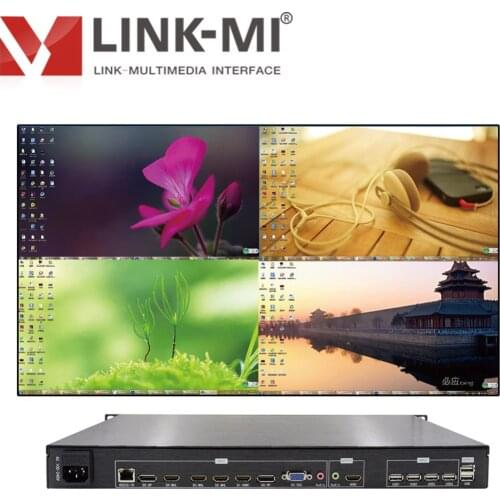 LINK-MI 4K 4X1 Multi-viewer Video Multiplexer Ultra HD Video Synthesizer HDMI+VGA+DP input RS232 IR
