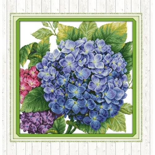 Pincushion Flowers Patterns Stamped Cross Stitch Kits Sale 14CT 11CT Needlework Sets DIY Handmade White Fabric Embroidery Kits