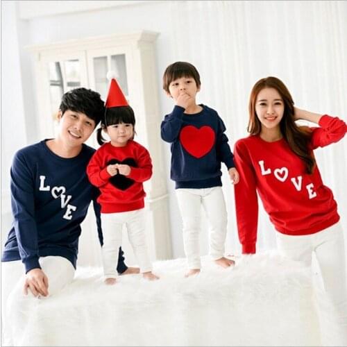 Family Costumes Christmas Sweater Look Children Matching Clothes Father Baby Long Sleeve Mother Daughter Son Shirts Outfits