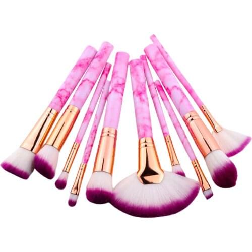 10 PCS Makeup Brushes Set Cosmetic Powder Eye Shadow Foundation Blush Blending Beauty Make Up Kabuki Brush Tools Maquiagem