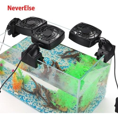 100v~240v Aquarium cooling fan Hang clip on aquarium water plant fish tank reef coral temperature reduce cooling fan Adjustable
