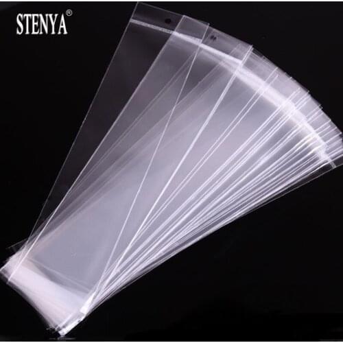 4*15.5cm Wholesale 400pcs Jewelry Packaging & Display Hanging Hole Clear Mini Small OPP BagsSelf Adhesive Seal Plastic bag