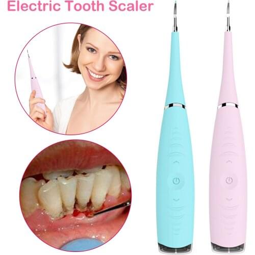 5-Gear Adjustable USB Powered Electric Dental Scaler Tooth Calculus Tartar Remover for Gum Health Oral Hygiene Care