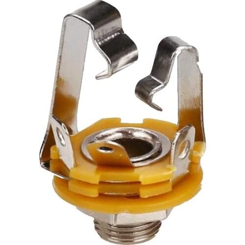 5 pcs 6.35mm/0.25 inch Long Mono Input/Output Jack for Electric Guitar Bass