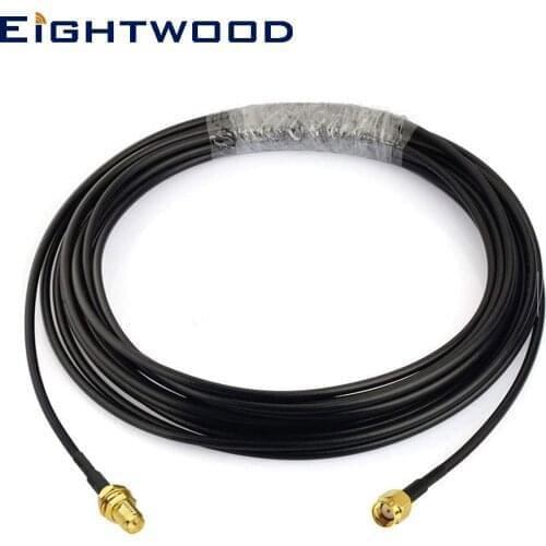 RP-SMA Male to RP-SMA Female Bulkhead Mount RG174 WiFi Antenna Extension Cable 610cm for WiFi Router Signal Booster Repeater