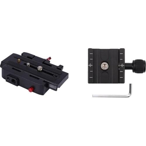 Aluminium 50mm Quick Release Plate QR Clamp Fits Arca-Swiss Standard with Quick Release Plate