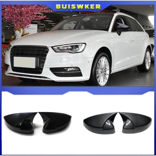 A3 Mirror Cover For Audi RS3 8V S3 Carbon RearView Mirror Cover With & Without Lane Side Assist Replacement 2014-2017 2018 2019
