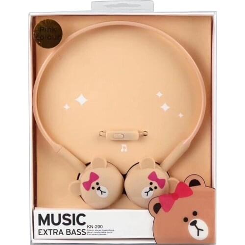 Kids Wired Headphone Cartoon Animal Headset with Microphone Music Earphone Gifts 270B