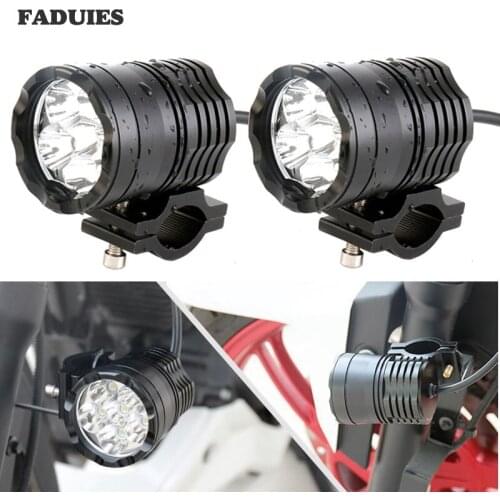 2PCS 60W motorcycle headlights auxiliary lamp led motorbike spotlight accessories 12V moto DRL spot head lights