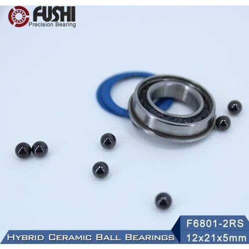 F6801 Hybrid Ceramic Bearing 12*21*5 mm ABEC-1 ( 1 PC) Industry Motor Spindle F6801HC Hybrids Si3N4 Ball Bearings 3NC F6801RS