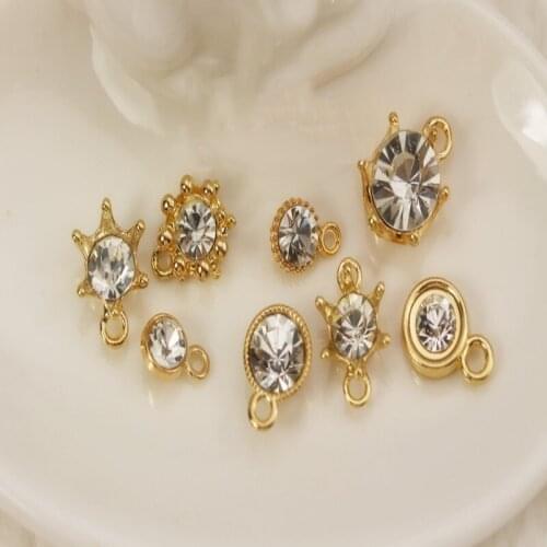 Hot Sale 40pcs/lot Rhinestone Button Flatback plating Wedding Button Crystal DIY hair cellphone decoration Accessories YL01