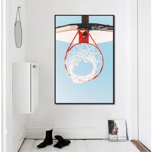 Basketball Hoop Canvas Painting Wall Art Sport Bodybuilding Picture Posters and Prints for Living Room Bedroom Gym Decoration