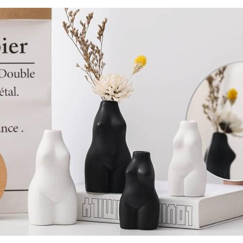 Nordic Human Body Ceramics Vase Home Decoration Accessories Office Dining Table Flower Arrangement Container Dried Flower Vase