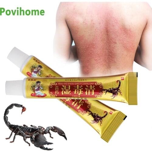 15g Antipruritic Anti-Itching Cream Dermatitis Psoriasis Treatment Eczema Ointment Chinese Herbal Medical Plaster Skin Care