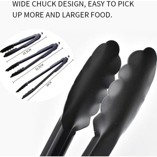 Kitchen Food Tongs Silicone BBQ Grilling Tong Non-Stick Kitchen Barbecue Grilling Cooking Tong Food Clip Kitchen Gadget Sets
