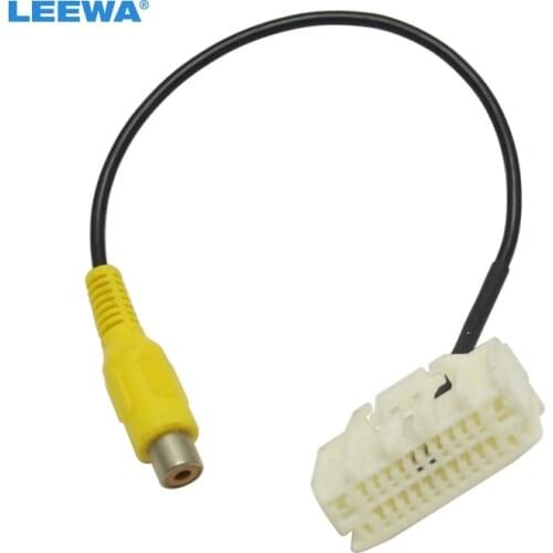LEEWA 1PC Car AUX Video Output RCA Cable For Jeep 2008+ Factory OEM Radio Stereo With DVD/Rear Camera #CA5667