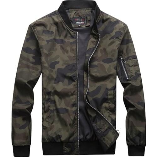 Mens Jacket Camouflage Jacket Windbreaker Men Sports Baseball Uniform Casual Jackets for Men Outerwear & Coats Plus Size