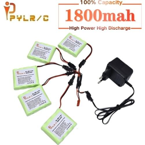 4.8v 1800mah Ni-MH Battery And Charger For Rc toys Car Tanks Robots Gun 1800mah AA 4.8v Rechargeable Battery Pack For Rc Boats