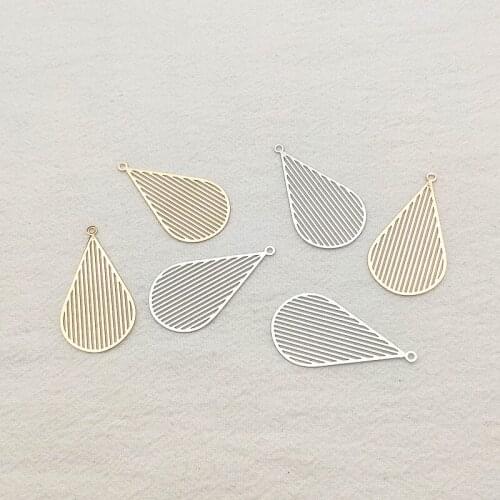 New arrival! Mix color 44x24mm 50pcs Copper drop-shape Charm for earrings,Earring parts,jewelry findings
