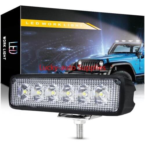 New Car LED Flat Work Light 6 Inch 18W 6LED Modified Light Engineering Spotlight Daytime Running Light