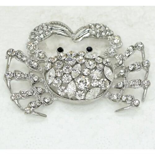 Wholesale Rhinestone Crab Pin brooches Pendant C101854