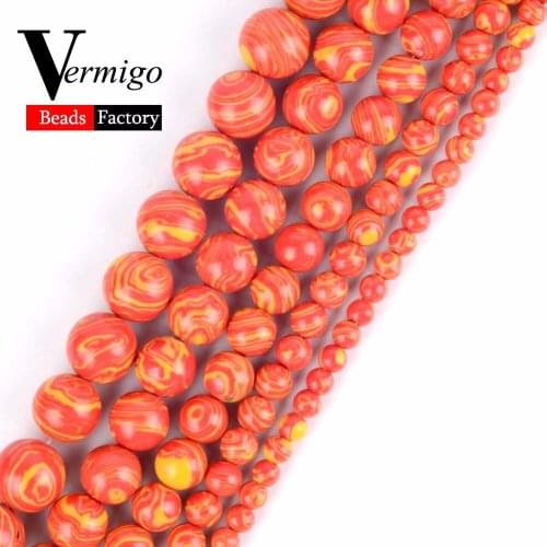 Wholesale Fuchsia Turquoises Beads Natural Stone Round Loose Beads For Beadwork Jewelry Making Diy Bracelet 4-12mm Pick Size