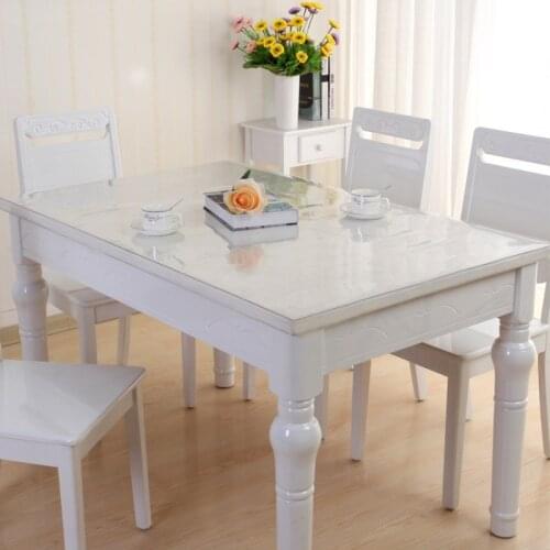 Brand PVC Tablecloth Transparent Waterproof D' Water and Kitchen Pattern Oil Glass High Quality Soft Cloth Tablecloth 1.0mm