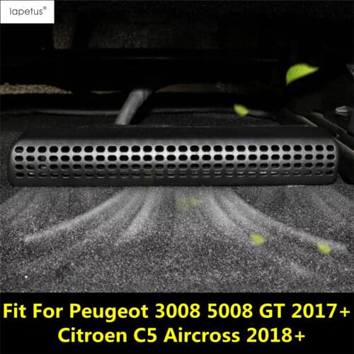 Lapetus Accessories Seat Below Air Condition AC Outlet Vent Dust Plug Molding Cover Kit For Peugeot 3008 3008GT 2017 - 2021