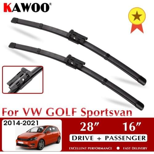 KAWOO Wiper Car Wiper Blade Blades for VW Volkswagen Golf Sportsvan 2014-2021 Windshield Windscreen Window Wash 28"+16" LHD RHD