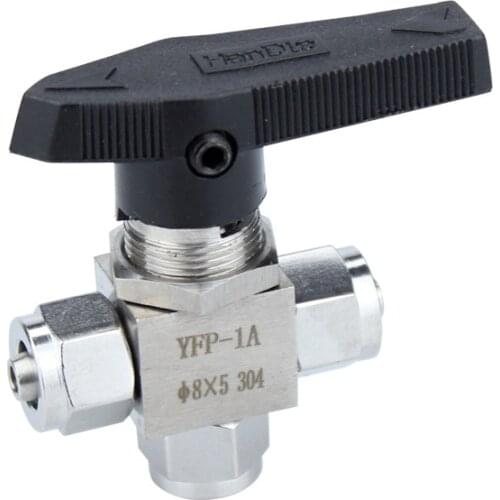 Fit 6/8/10/12mm OD PU Tube Hose Quick Tee 3 Ways Ball Valve 304 Stainless Stel 915 PSI Water Gas Fuel Oil Pneumatic