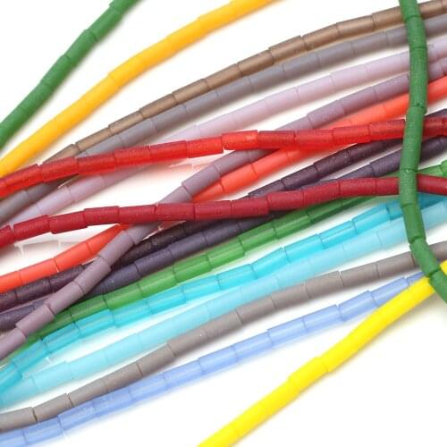 190Pcs Cylinder Shape 2x5mm Spacer Glass Tube Beads Cheap Chinese Beading DIY Making Crystal Jewelry Accessories Needlework